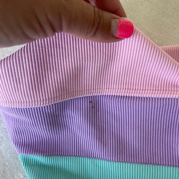 Beach Riot Alexis Pastel Pink and Mint Bikini Bottom